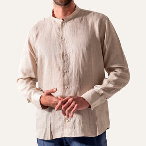 Casual Linen Shirt Sand