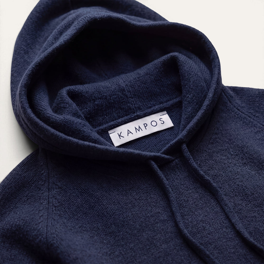Cashmere Hoodie Navy - Hoodie - K A M P O S