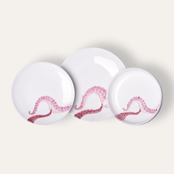 Dinner Plate Octopus Pink - Pottery - K A M P O S