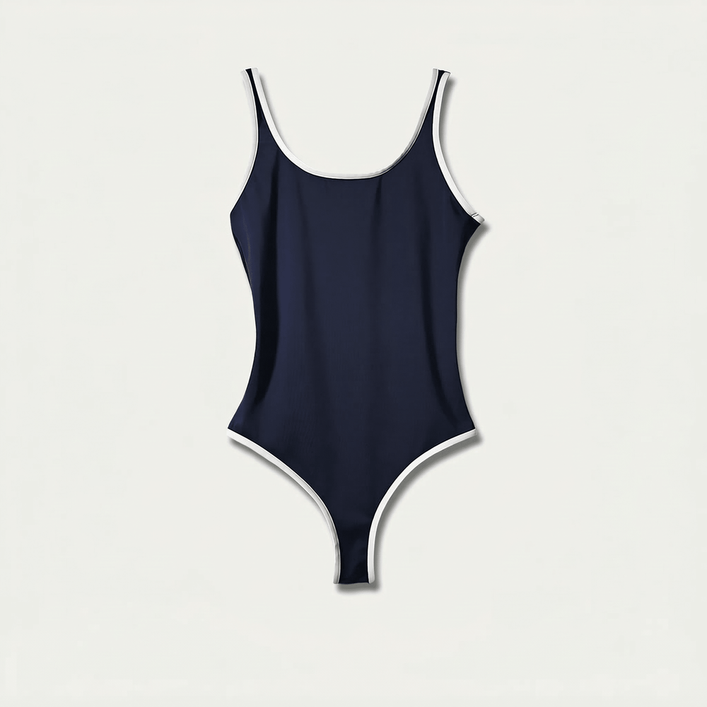 Olympic Navy (White) - Onepieceswimsuit_Woman - K A M P O S