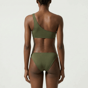 One - Shoulder Top Olive - Bikini_Top - K A M P O S