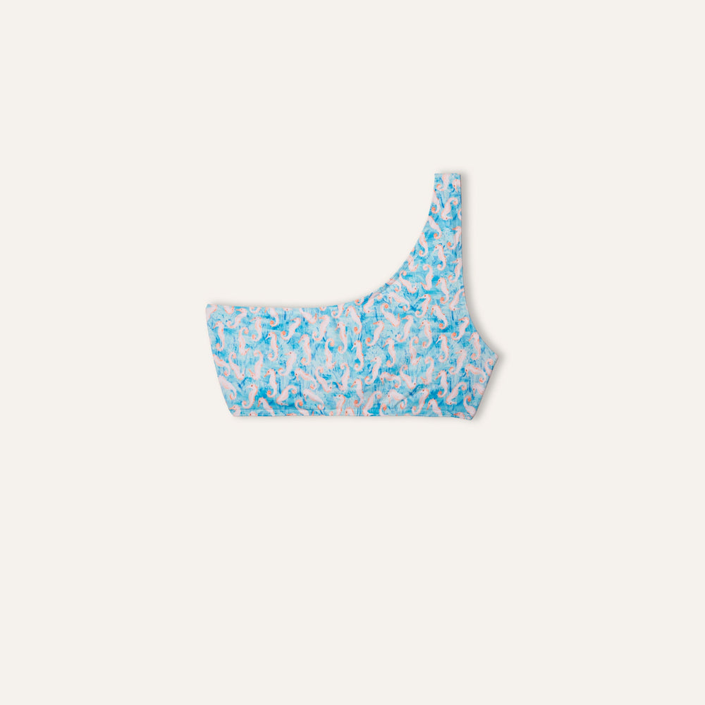 One - Shoulder Top Seahorse Turquoise - Bikini_Top - K A M P O S