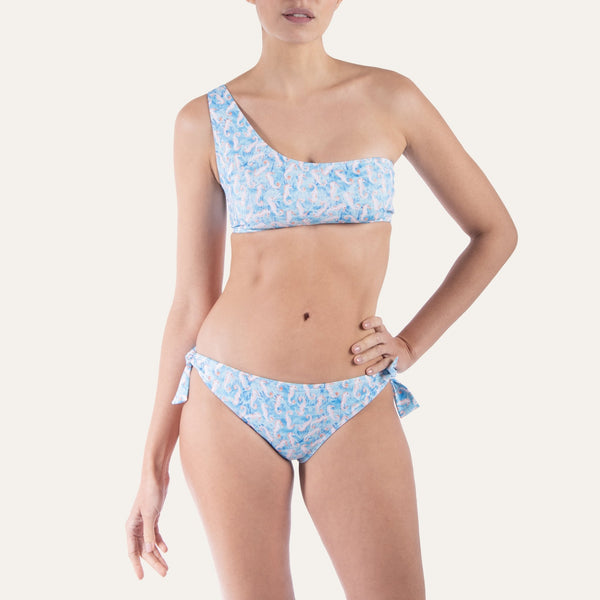 One - Shoulder Top Seahorse Turquoise - Bikini_Top - K A M P O S