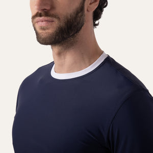 Rash Guard Man Navy (White) - Rashguard_Man - K A M P O S