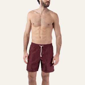 Swim Shorts Long Burgundy - Swimshorts_Man - K A M P O S