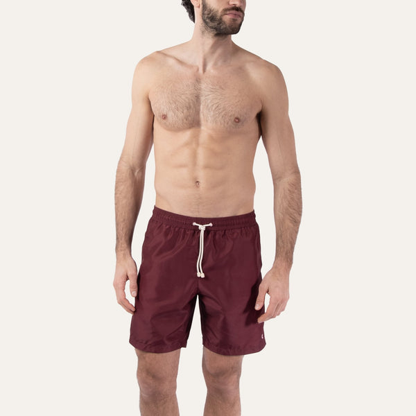 Swim Shorts Long Burgundy - Swimshorts_Man - K A M P O S