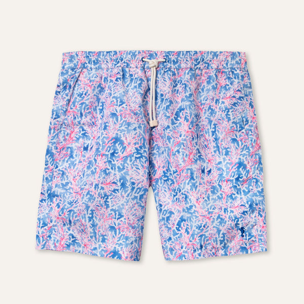 Swim Shorts Long Coral Red - Swimshorts_Man - K A M P O S