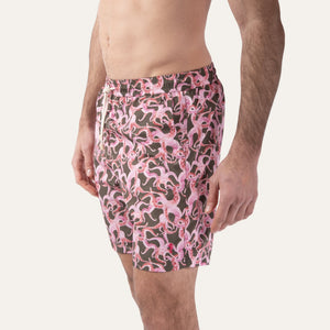 Swim Shorts Long Octopus Olive - Swimshorts_Man - K A M P O S