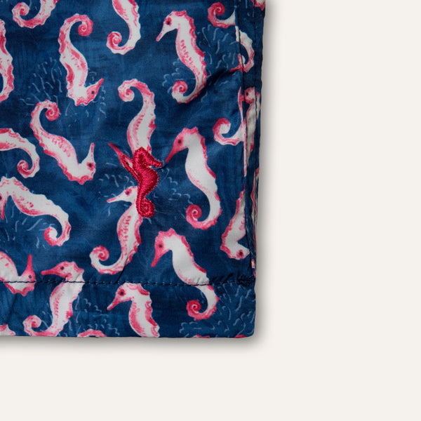 Swim Shorts Long Seahorse Navy - Swimshorts_Man - K A M P O S