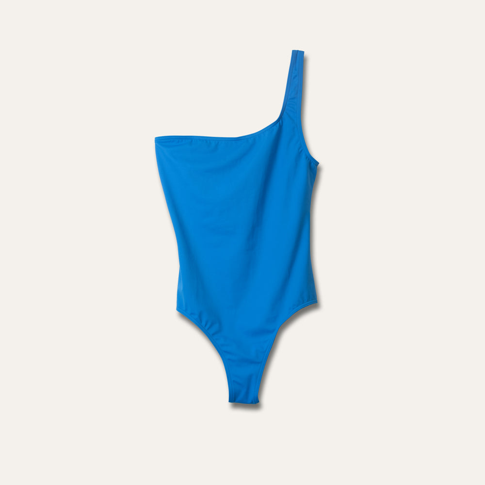 One-Shoulder One Piece Aeolian Blue -